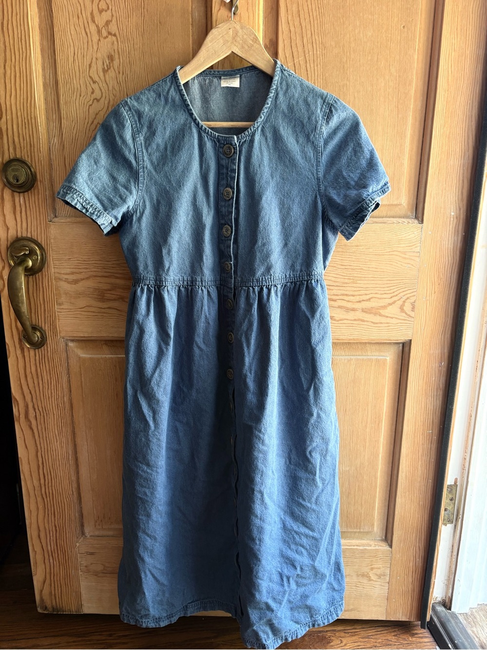 Blair Light Blue Denim Button-Up Dress | Petite Small